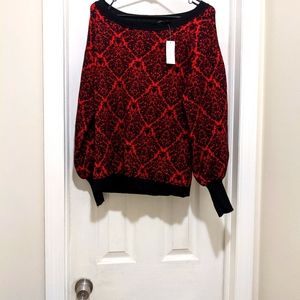 Black & red Paisley sweater